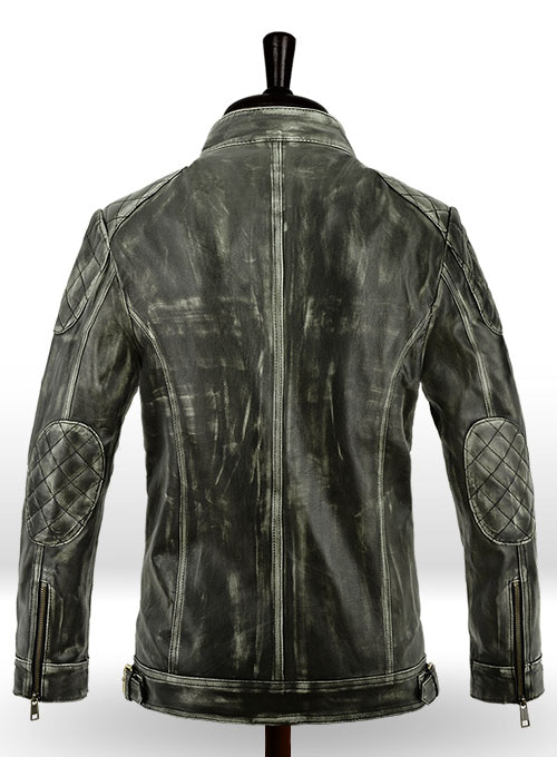(image for) William Charcoal Leather Jacket - Click Image to Close
