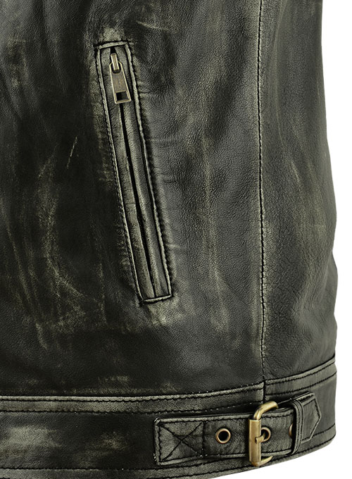 (image for) William Charcoal Leather Jacket