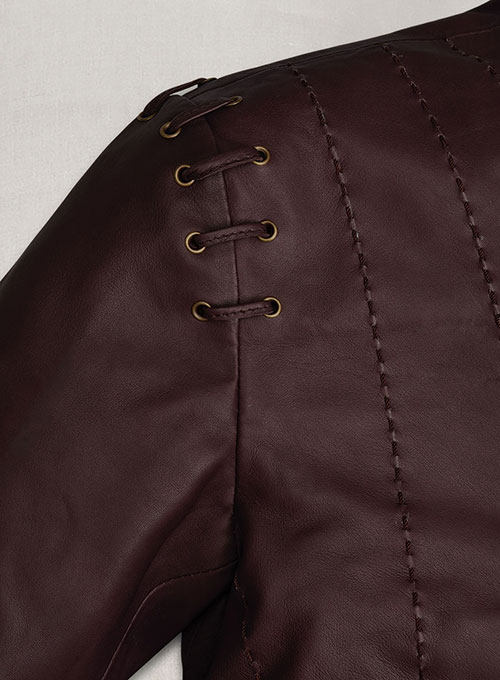 (image for) Wine Jamie Lannister GOT Leather Jacket - Click Image to Close