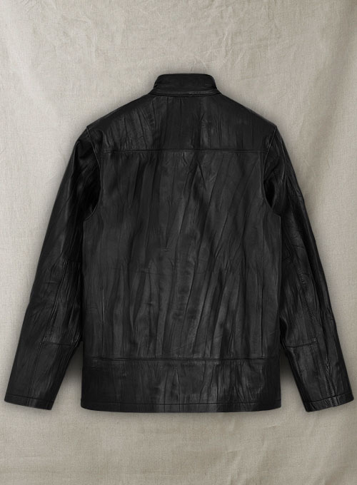 Wrinkled Black Harrison Ford Star Wars Leather Jacket - Click Image to Close