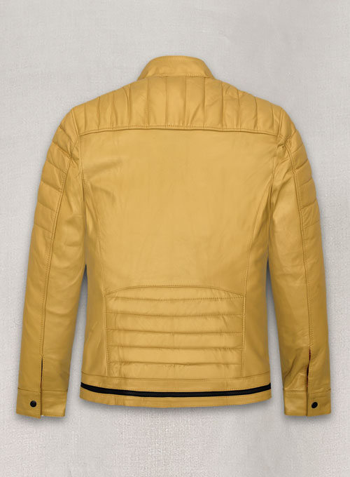 (image for) Yellow Andrew Tate Leather Jacket - Click Image to Close