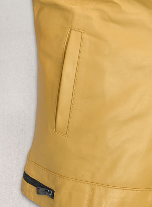 (image for) Yellow Andrew Tate Leather Jacket