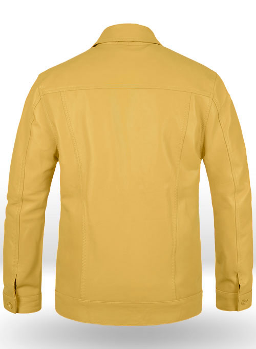 (image for) Yellow Transformers 4 Mark Wahlberg Leather Jacket - Click Image to Close