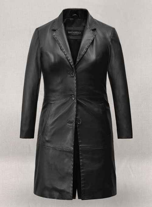 (image for) Zoe Kravitz Leather Long Coat