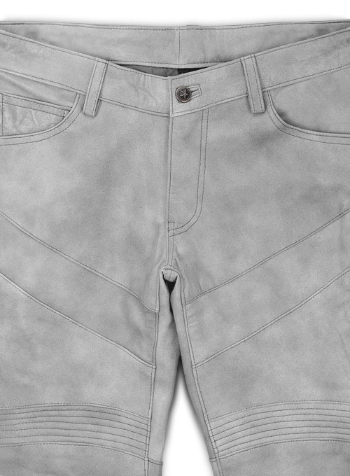 (image for) Harbor Gray Leather Biker Jeans #511 - Click Image to Close