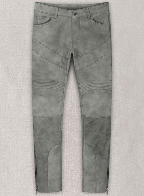 (image for) Harbor Gray Leather Biker Jeans #511 - Click Image to Close