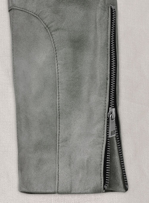 (image for) Harbor Gray Leather Biker Jeans #511 - Click Image to Close