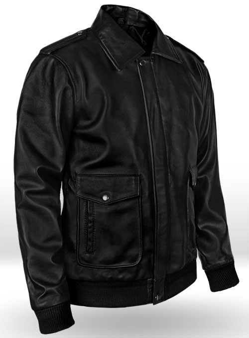 (image for) A2 Flight Bomber Leather Jacket - Click Image to Close