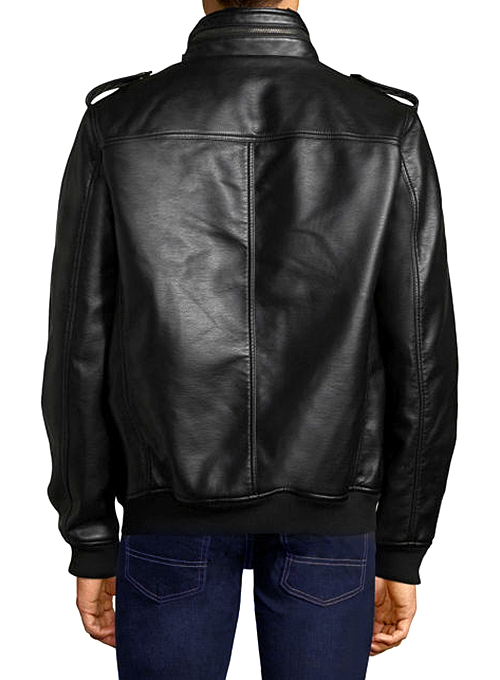 (image for) Alpha Bomber Leather Jacket - Click Image to Close