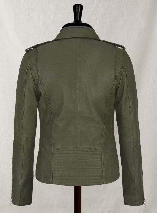 (image for) Basicallo Green Rihanna Leather Jacket #1