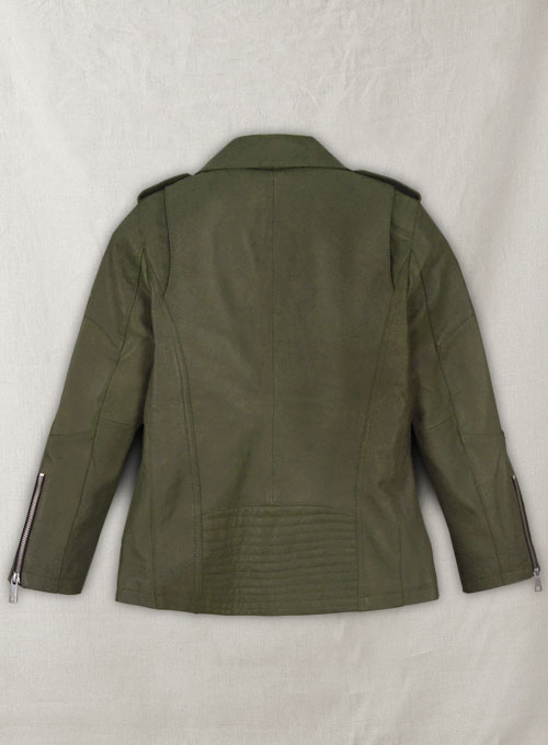 Basicallo Green Rihanna Leather Jacket #1