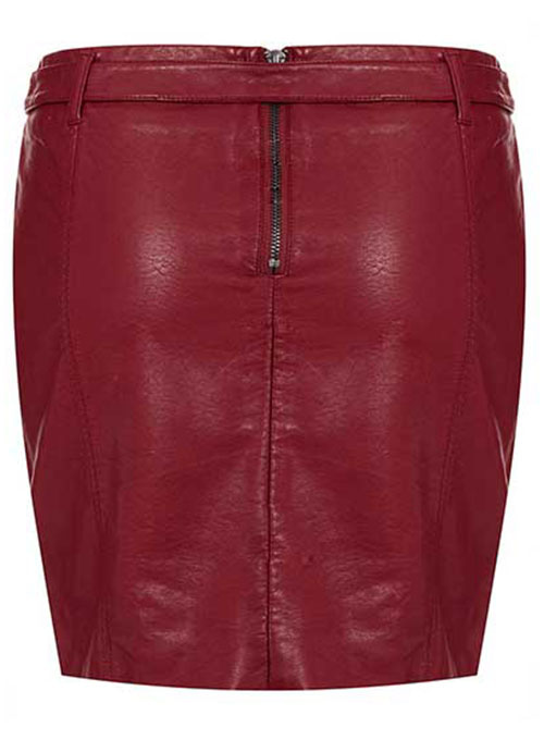 Belted Leather Skirt - # 155 - Click Image to Close