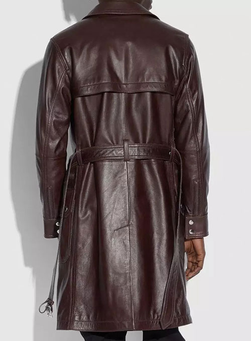(image for) Belted Leather Trench Coat