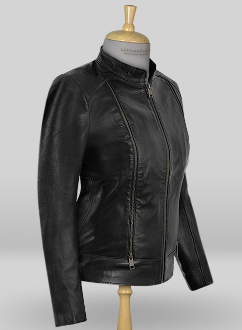 Black Leather Jacket # 230 - Click Image to Close