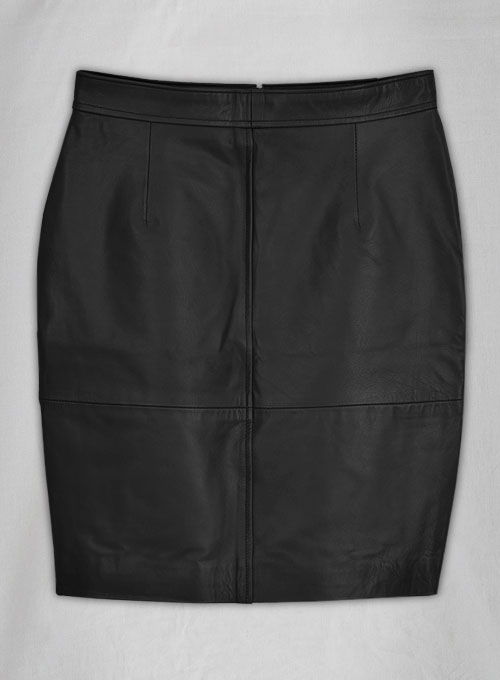 (image for) Black Meghan Markle Leather Skirt - Click Image to Close