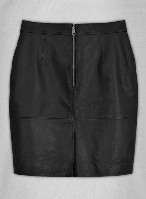 (image for) Black Meghan Markle Leather Skirt - Click Image to Close