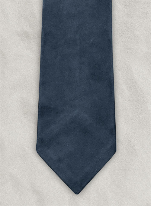 (image for) Blue Suede Leather Tie - Click Image to Close