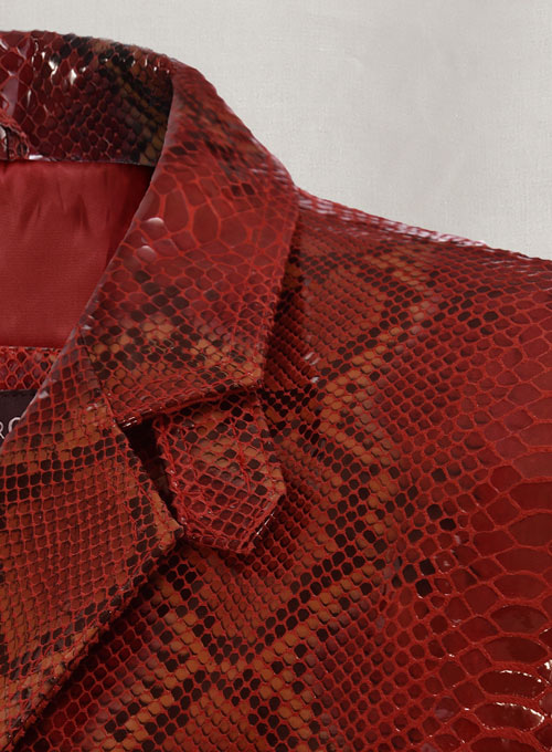 Bold Red Python Floyd Mayweather Leather Blazer : LeatherCult: Genuine ...