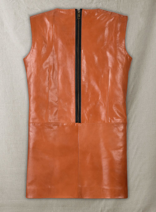 (image for) Shiny Old Tan Bonfire Leather Dress - # 752 - Click Image to Close