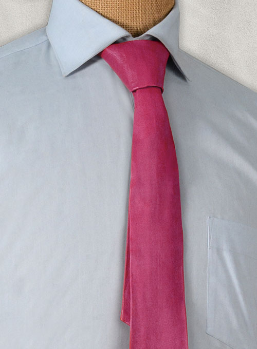 (image for) Bright Pink Leather Tie