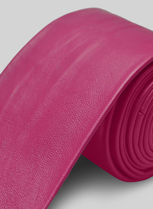 (image for) Bright Pink Leather Tie