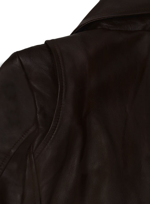 (image for) Brown Hannah Quinlivan Skyscraper Leather Jacket - Click Image to Close