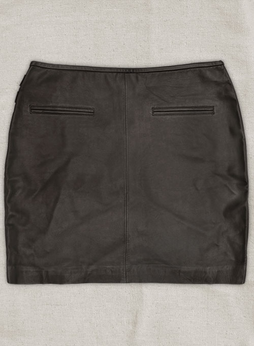 (image for) Soft Louis Brown Buckled Wrap Leather Skirt - # 467 - XL Regular - Click Image to Close