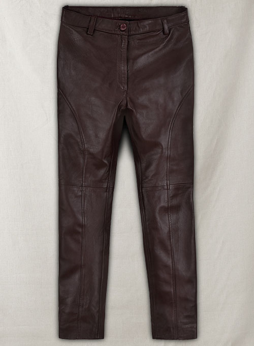 (image for) Burgundy Phoenix Leather Pants