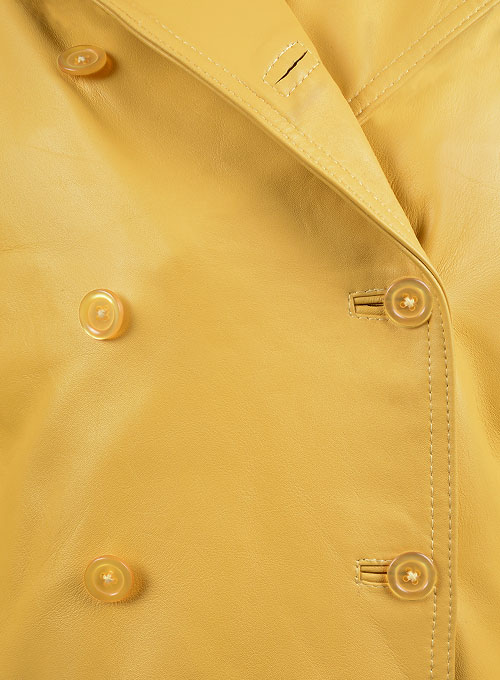 Yellow Captain America Scarlett Johansson Leather Jacket - Click Image to Close