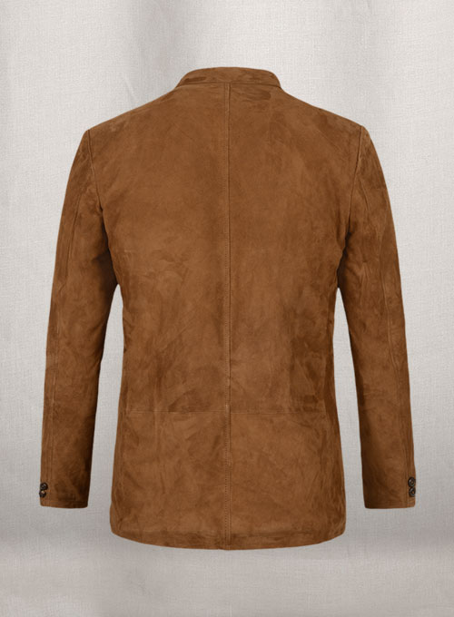 (image for) Soft Caramel Brown Suede Leather Blazer - #712