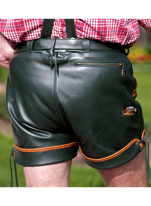 Leather Cargo Shorts Style # 364 - Click Image to Close