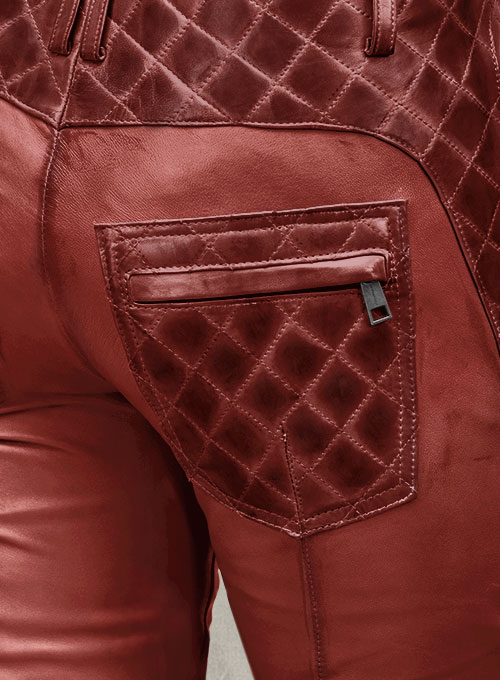 (image for) Carrier Burnt Red Leather Pants