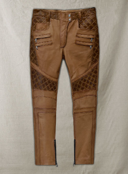 (image for) Carrier Burnt Tan Leather Pants