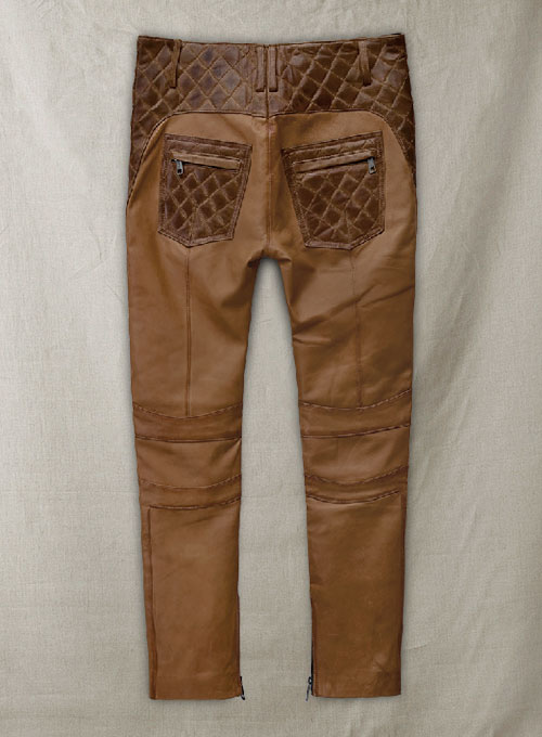 Carrier Burnt Tan Leather Pants