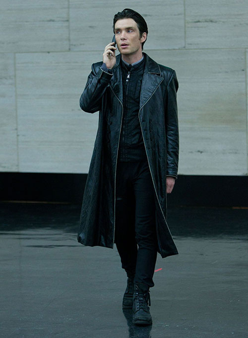 Cillian Murphy In Time Leather Long Coat