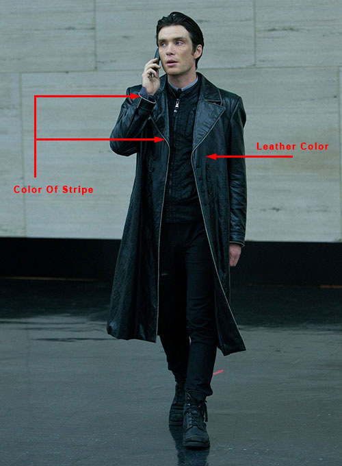 (image for) Cillian Murphy In Time Leather Long Coat - Click Image to Close