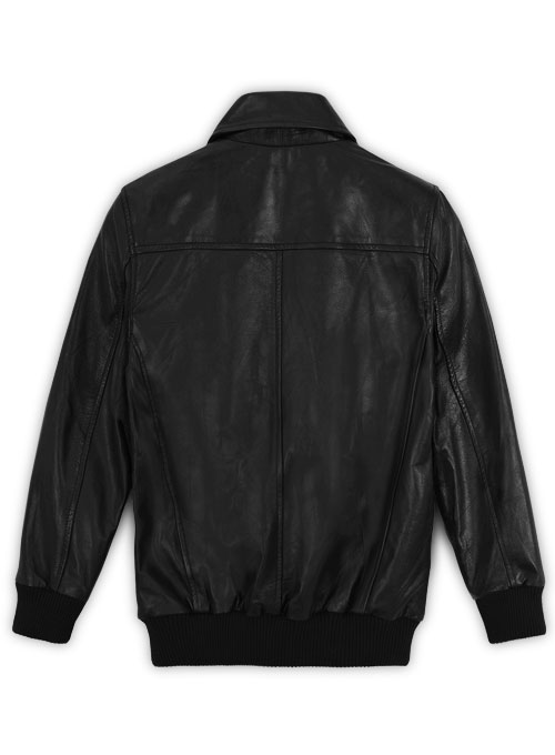 (image for) Classic Bomber Leather Jacket - Click Image to Close
