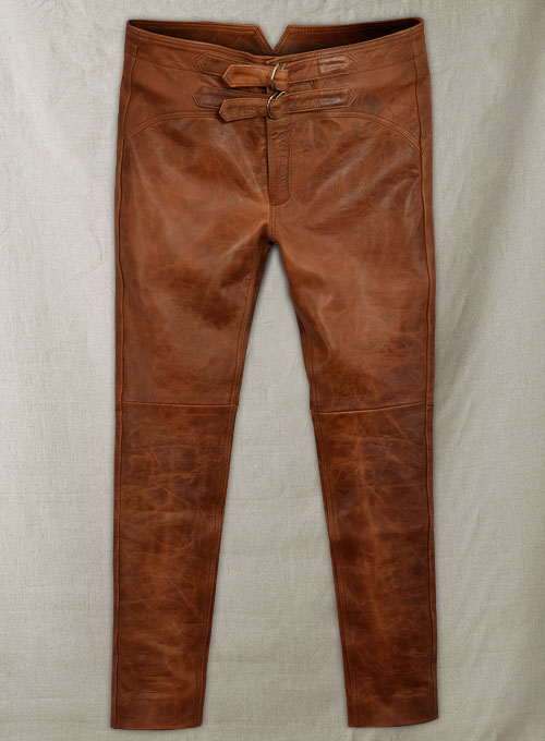 Cognac Jim Morrison Leather Pants