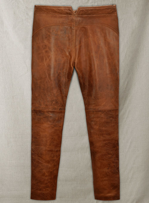 Cognac Jim Morrison Leather Pants