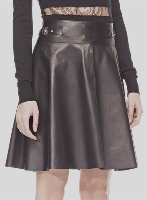 Cowboy Flare Leather Skirt - # 484