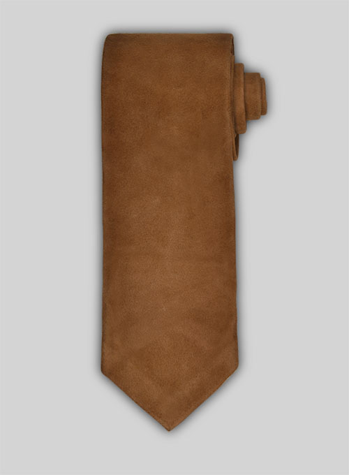 (image for) Caramel Brown Suede Leather Tie