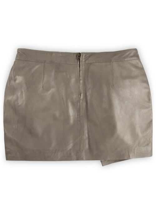 Croma Gray Wax Gypsy Leather Skirt - # 196 - Click Image to Close