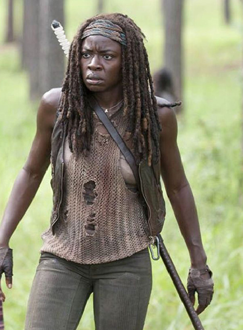 (image for) Danai Gurira The Walking Dead Leather Vest - Click Image to Close
