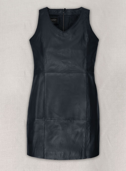 (image for) Dark Blue Modern Leather Dress - # 750 - Click Image to Close