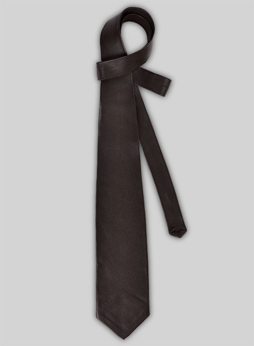 (image for) Dark Brown Leather Tie - Click Image to Close