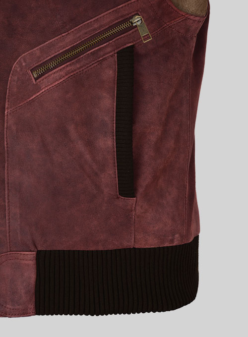 (image for) Dark Vintage Red Leather Biker Vest # 314 - Click Image to Close