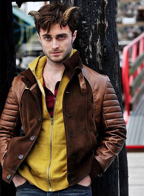 (image for) Daniel Radcliff Horns Leather Jacket