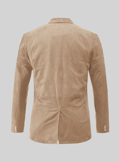 (image for) Dusty Beige Suede Leather Blazer