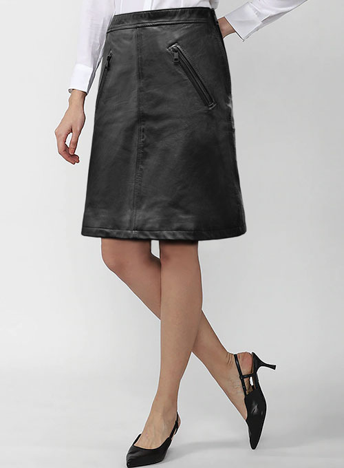 (image for) Emilia Clarke Leather Skirt - Click Image to Close