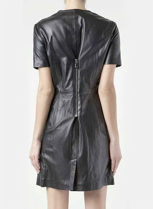 Exposed Zip Leather Dress - # 774 : LeatherCult: Genuine Custom Leather ...